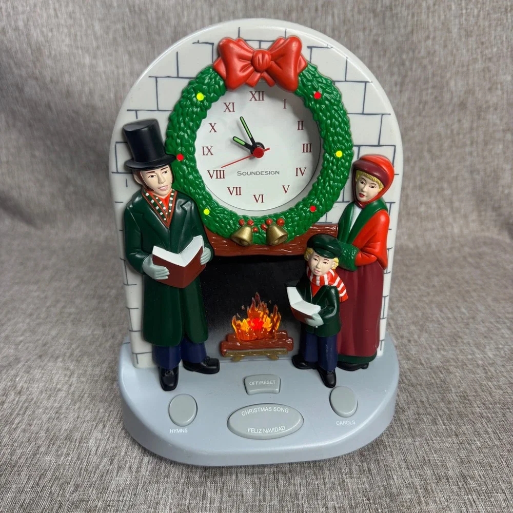 Soundesign Musical Christmas Carol Clock Bilingual Charles Dickens